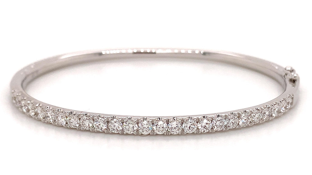 2.03ctw Diamond White Gold Bangle Bracelet