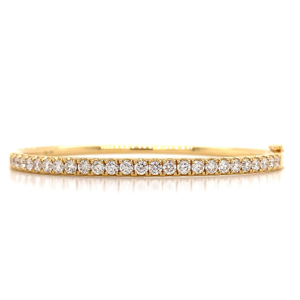 2.00ctw Diamond Yellow Gold Bangle Bracelet