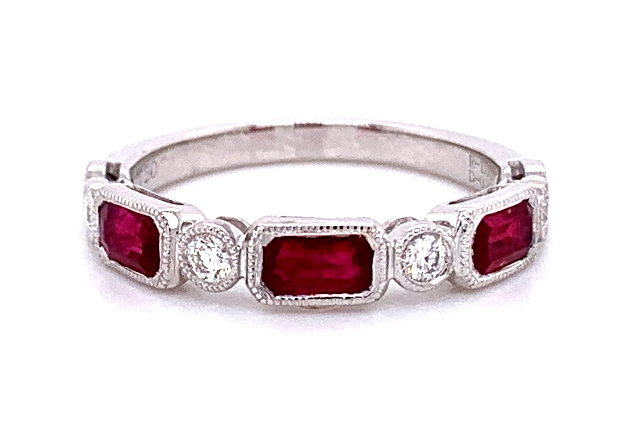 Ruby And Diamond Celebration Stackable Ring