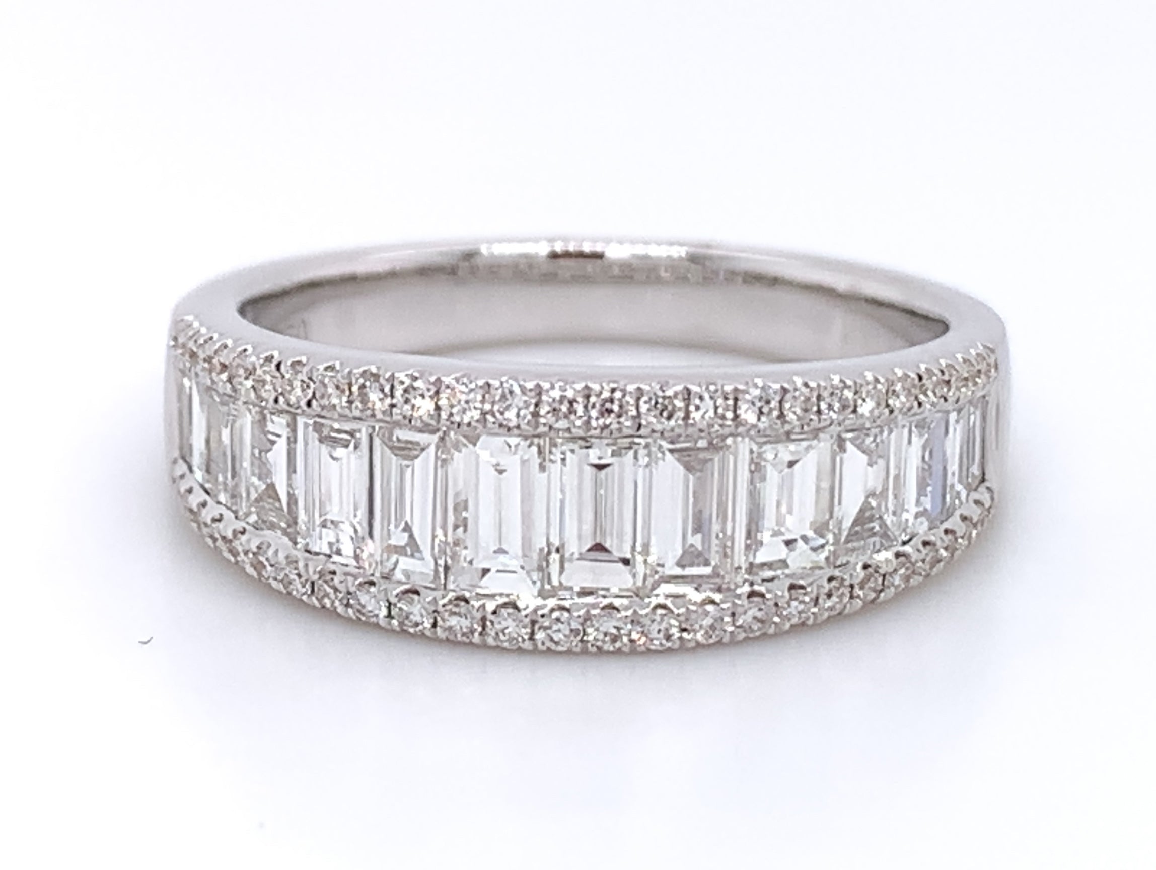 Baguette and Round Cut Diamond Ring 1.26ct tw