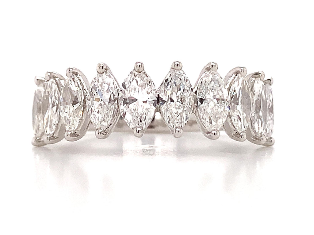 Marquise Cut 2.00ctw Diamond Eternity Halfway Ring