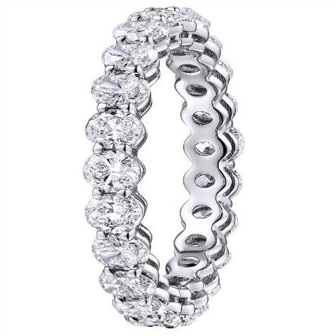 Oval Cut 2.77ct t.w. All the Way Around Eternity Diamond Ring