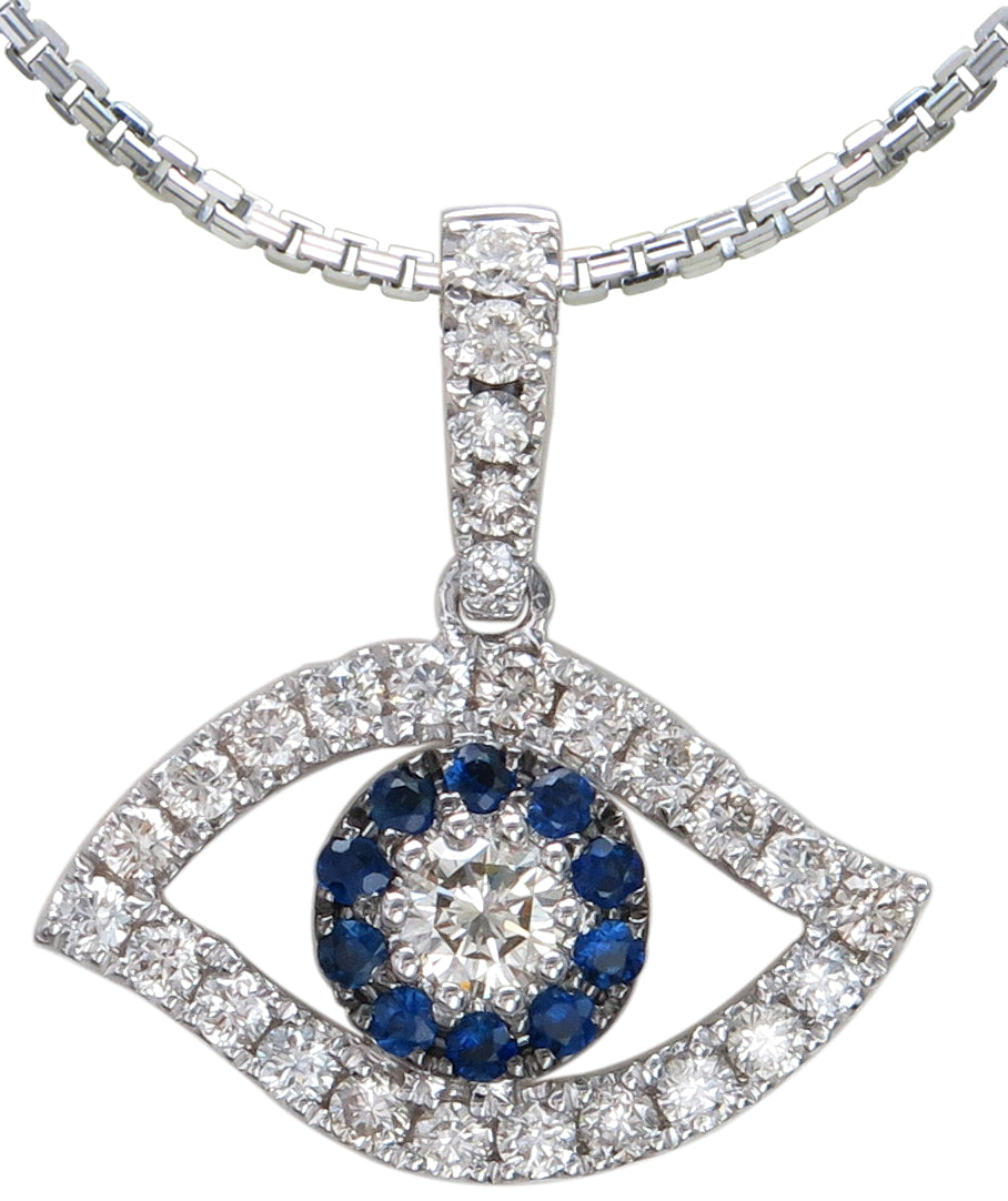 0.50ct tw Protective Evil Eye Pendant Necklace