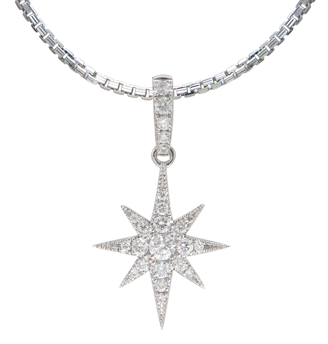 Northern Star Diamond Pendant Chain Necklace – HANIKEN JEWELERS NEW-YORK