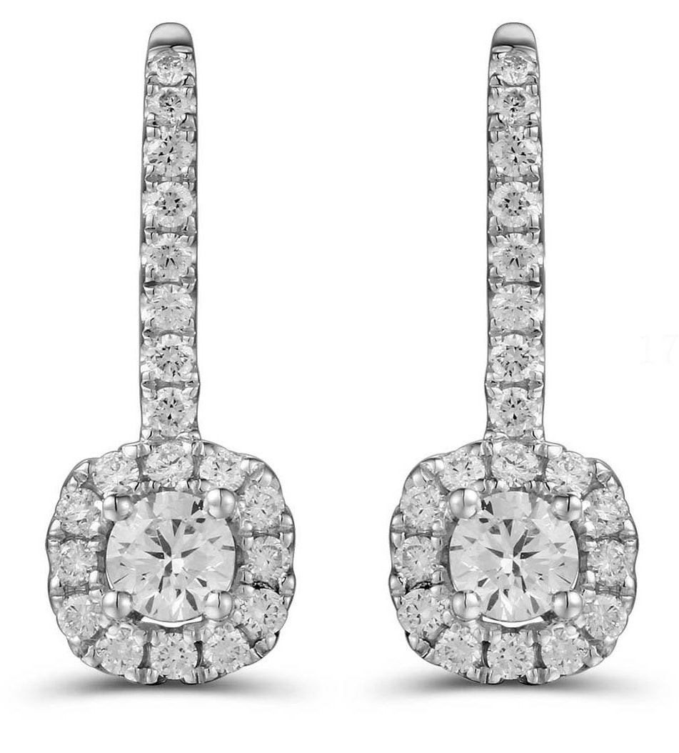 0.71CT TW Diamond Droop Earrings