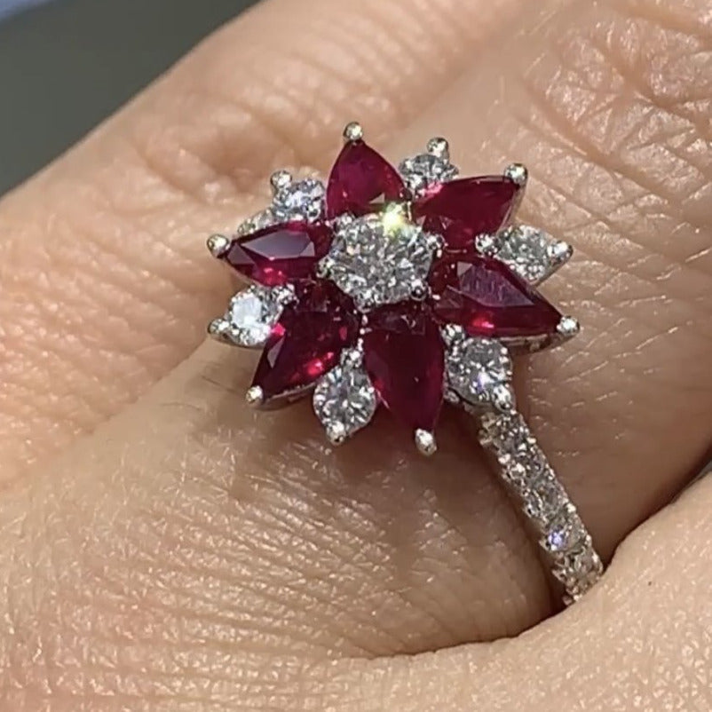 Diamond & 1.15ctw Ruby Ring