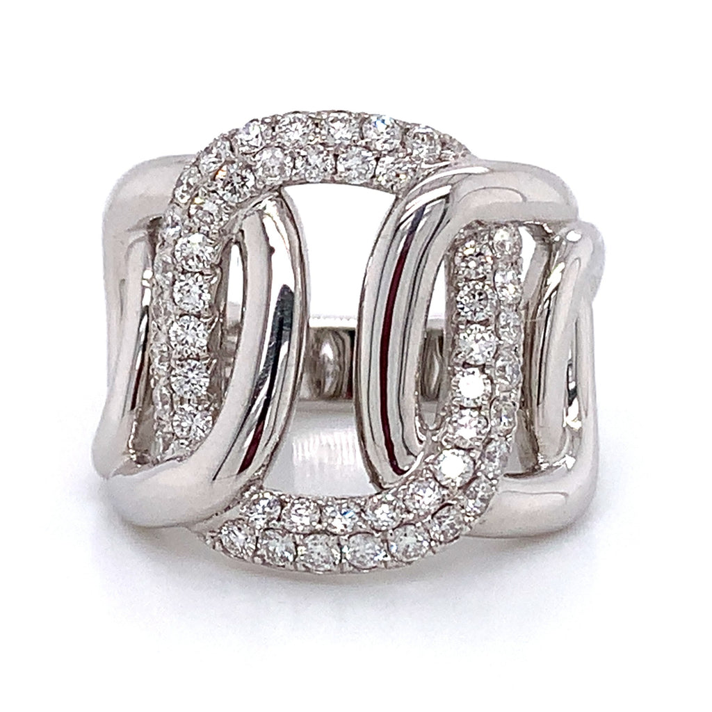 Ladies Diamond Link Cocktail Ring