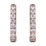 Ladies Diamond Hoop Huguie Earrings 0.30ctw