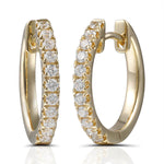 Ladies Diamond Hoop Huguie Earrings 0.29ctw