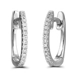 Ladies Diamond Huggie Earrings 0.08ct tw