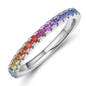 Rainbow Sapphire 0.42ct tw Gold Ring