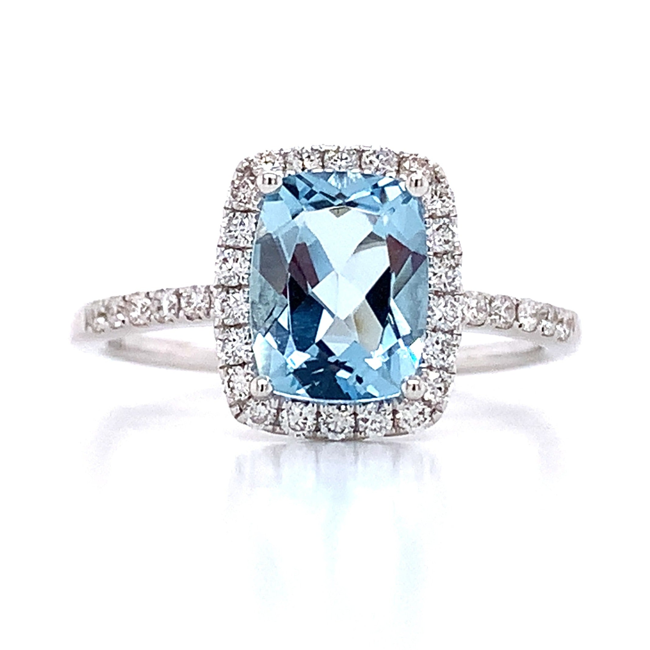 1.39ct Aquamarine & Diamond Cocktail Ring