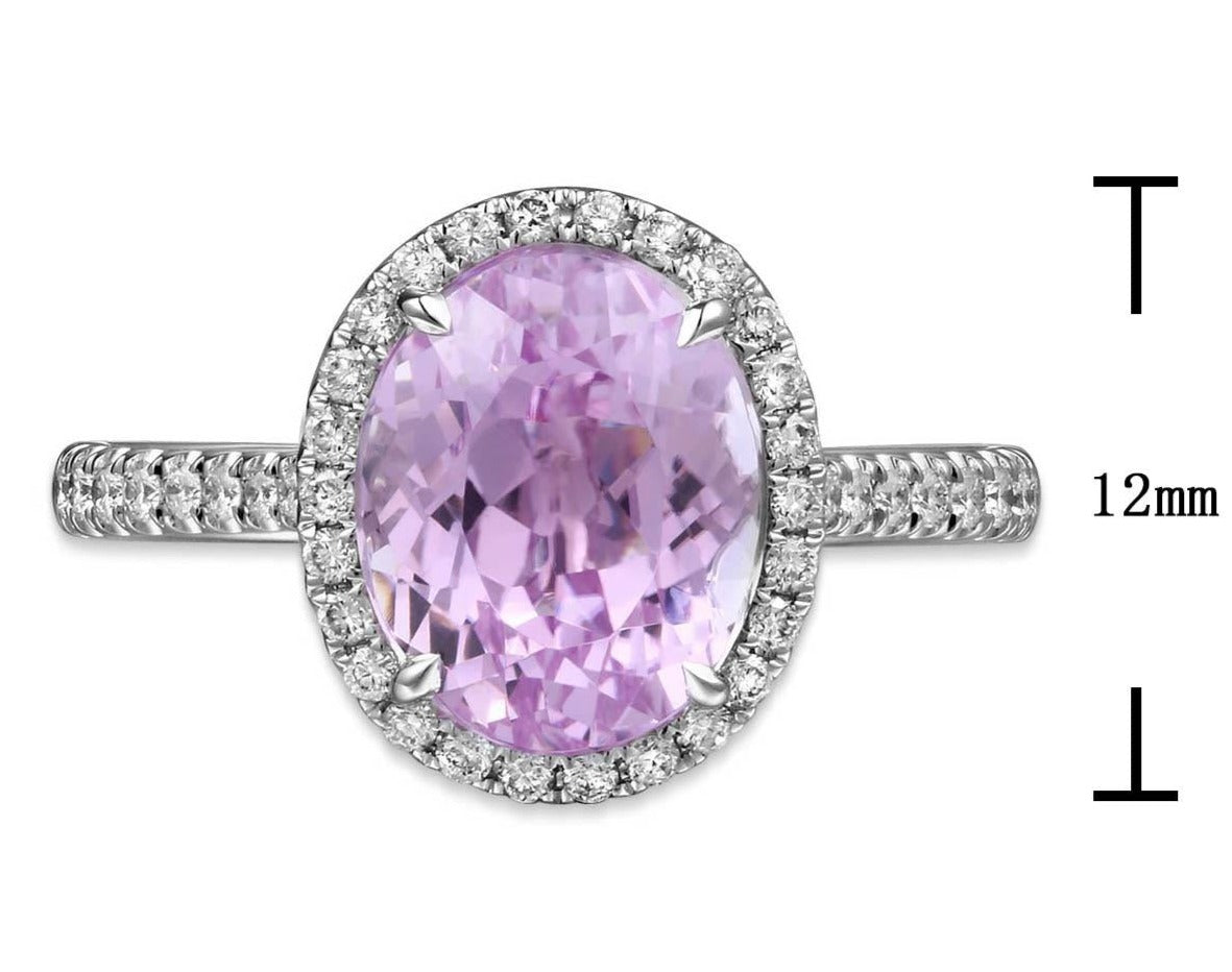 3.89ct tw Kunzit & Diamond Cocktail Ring