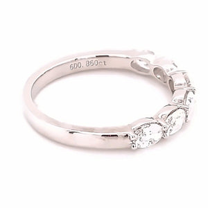 Six Oval shape Horizontally Set Eternity Band 0.86ct tw