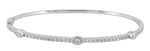 Burnish Set Diamond Station Bangle Bracelet