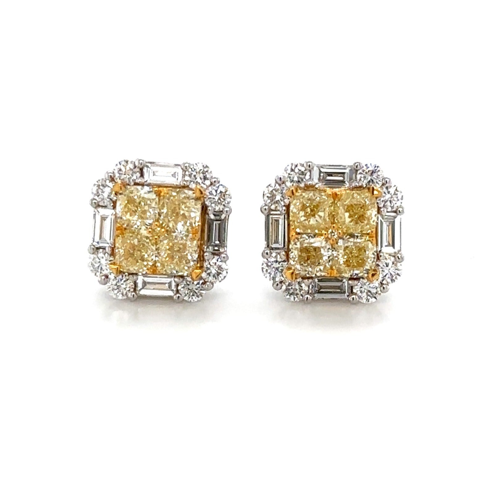 Yellow Diamond Earrings Studs Flash Sales  renuvidyamandirin 1693534189