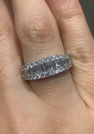 Baguette and Round Cut Diamond Ring 1.40ct tw