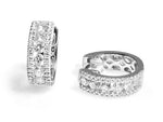 0.85CTW Diamond White Gold Huggie Earrings - HANIKEN JEWELERS NEW-YORK