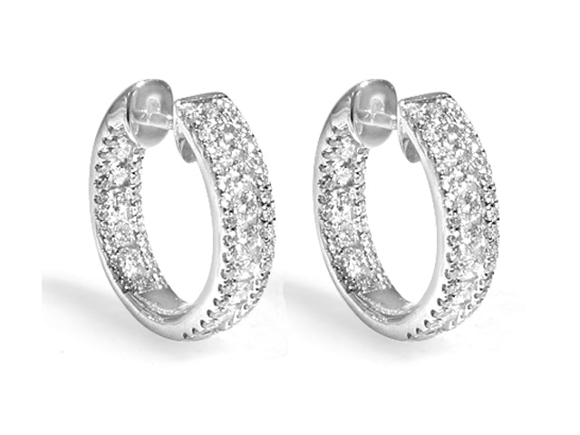 1.61ctw Diamond Huggie Earrings - HANIKEN JEWELERS NEW-YORK