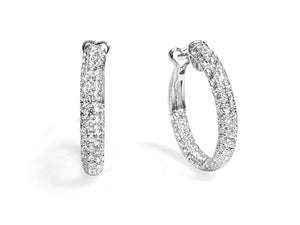 1.77ctw Diamond Hoop Earrings - HANIKEN JEWELERS NEW-YORK