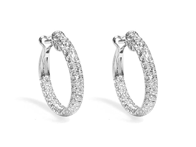 1.77ctw Diamond Hoop Earrings - HANIKEN JEWELERS NEW-YORK