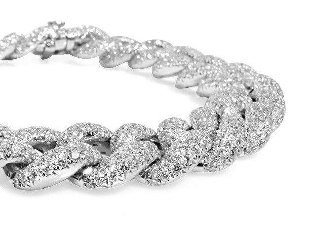 10.41 ctw Diamond Link Pave Bracelet - HANIKEN JEWELERS NEW-YORK