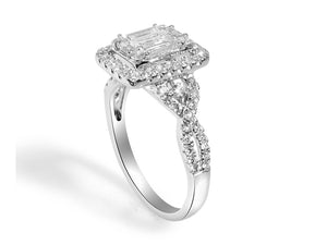 1.02Ct T.W. Fancy Baguette & Round Diamond Ring