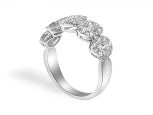 1.37ct tw Diamond Fancy Invisible Cluster Set Oval Ring