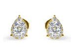 Pear Shape Diamond Stud Earrings 0.39ctw - HANIKEN JEWELERS NEW-YORK