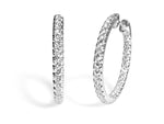 1.29ctw Ladies Diamond Hoop Earrings - HANIKEN JEWELERS NEW-YORK