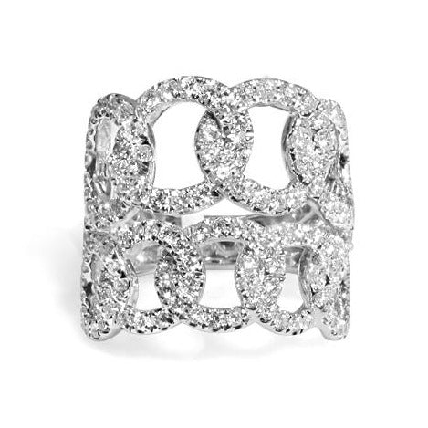 Diamond Double Link Fancy Ring - HANIKEN JEWELERS NEW-YORK