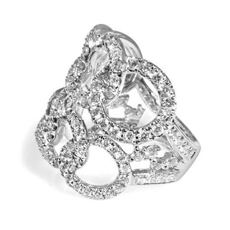 Diamond Double Link Fancy Ring - HANIKEN JEWELERS NEW-YORK