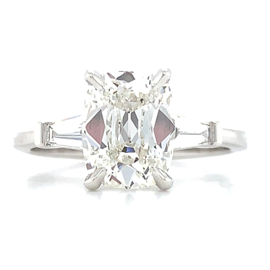 Henri Daussi Cushion Cut 2.33ct t.w. Diamond Engagement Ring