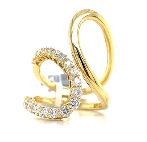 Fancy Designer Yellow Gold & Diamond Ring